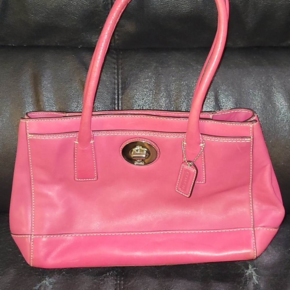 Vintage coach leather carryall